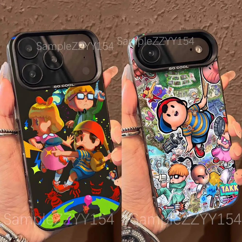 

Game EarthBound Mother 4 Phone Case For iPhone 17,16,15,14,13,12,X,8,Pro,Max,Plus,E,SE4,Air,Mini Black IMD Matte