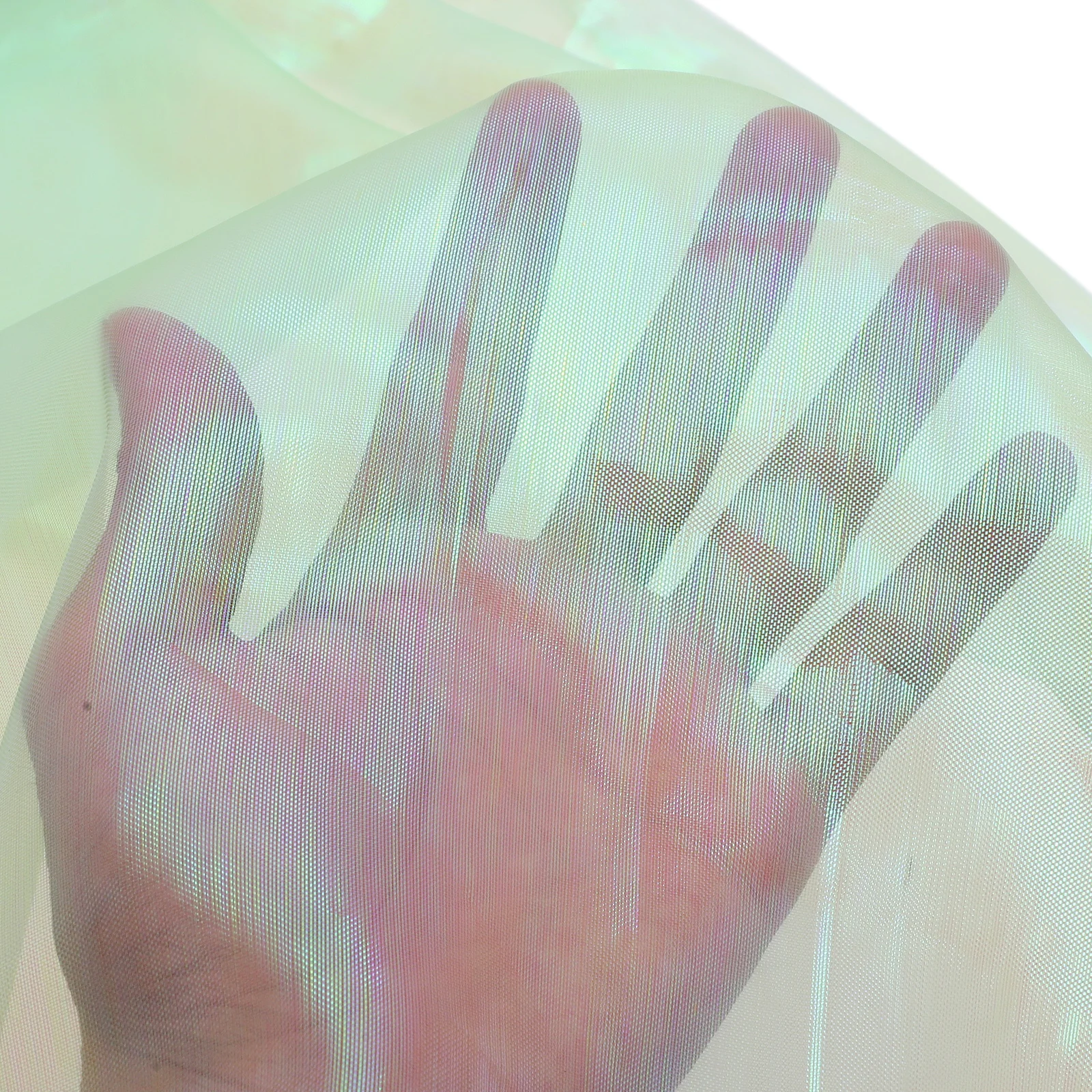 الليزر التدرج الدانتيل الستار قزحي الألوان قماش الأورجانزا للزينة الزفاف خلفية الشاش الدعامة الطرف الحرفية #1