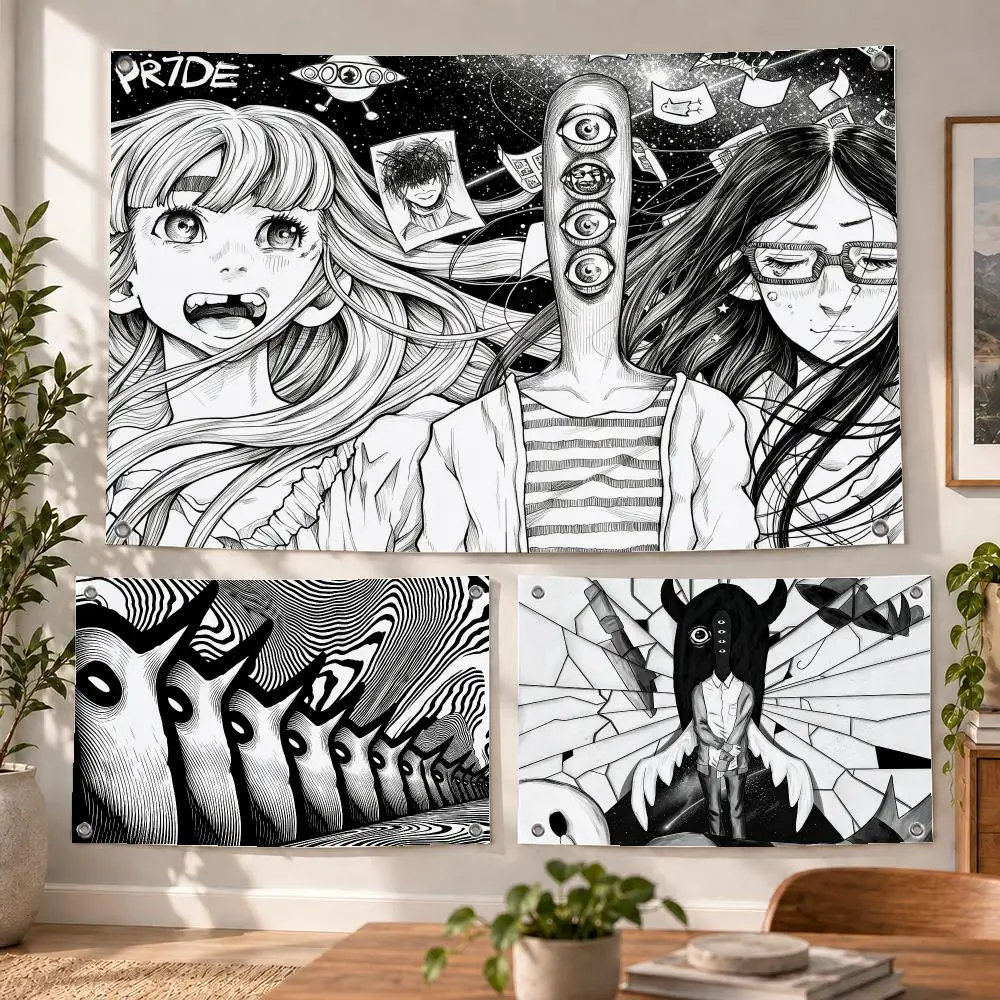 Manga Goodnight Punpun Flags Decorative Flag Banner Indoor Bedroom Dorm Gaming Room Wall Party Club Decor Fan Gift