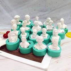 3D Portrait Sculpture Silicone Flexible Safe Mould Clay Resin Ceramics Candy Fondant Candy Chocolate Soap MouldDropshipping