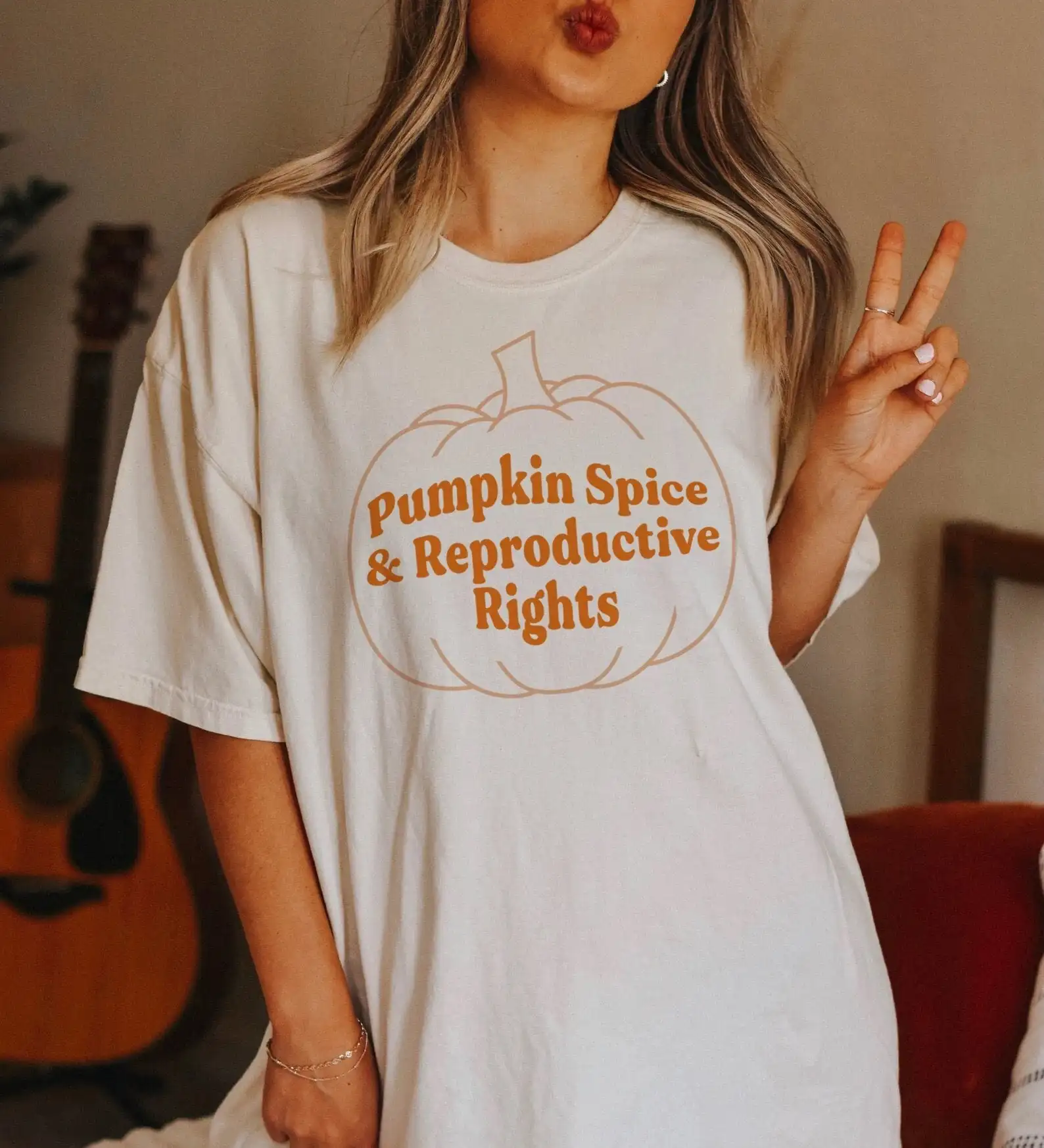 Pumpkin Spice and Reproductive Rights FeminisT T Shirt Intersectional Feminism Pro Abortion Halloween Choice Social Justice