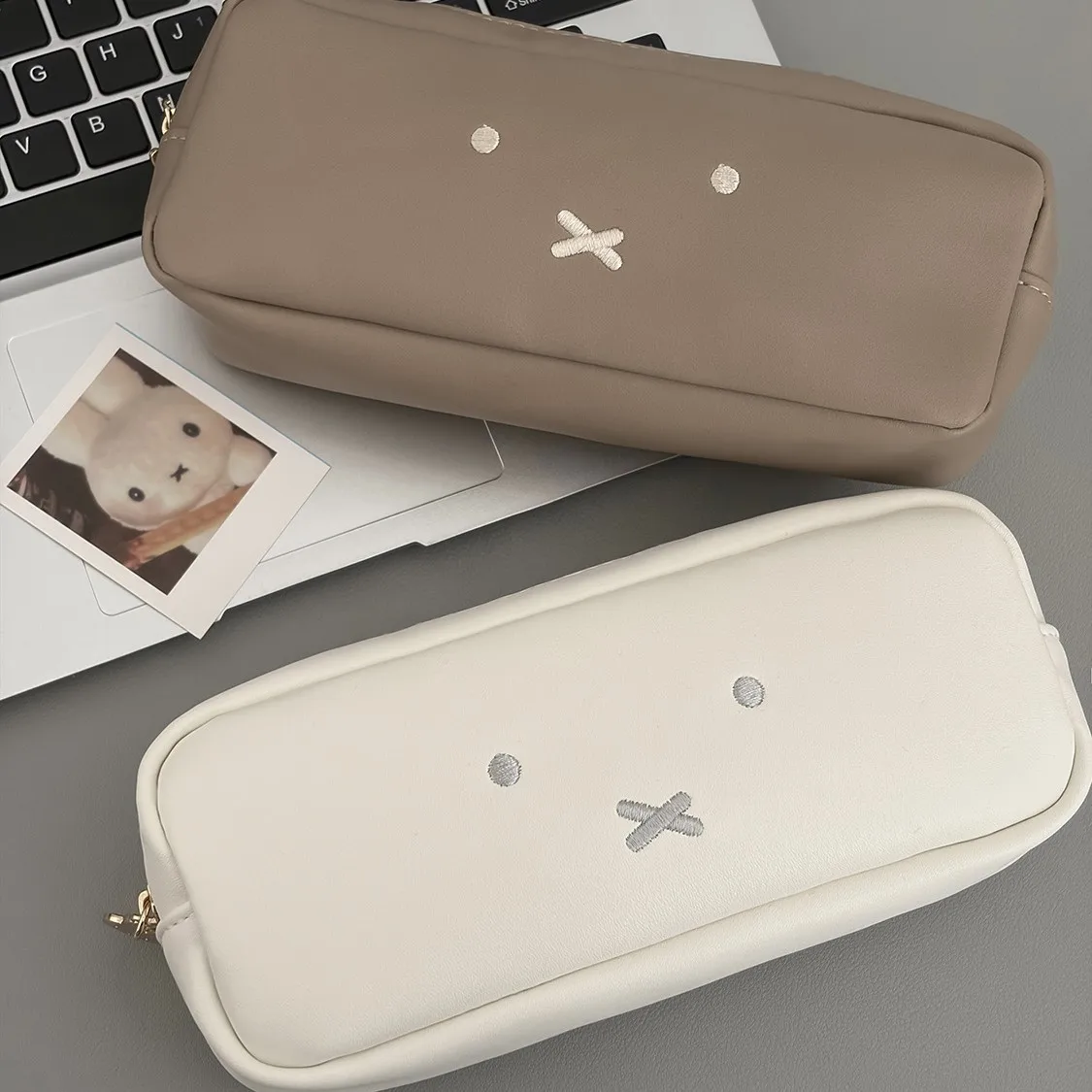 Mitutu Embroidered New Cute Zipper Popular Student Stationery Simple Large Capacity Storage Bag Style Pencil Case