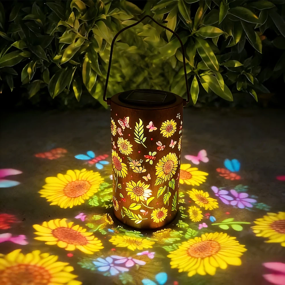 

Солнечные садовые светильники: красочные фонари в форме подсолнухов, водонепроницаемые уличные подвесные светильники на солнечной энергии из железа для двора, газона, дорожек