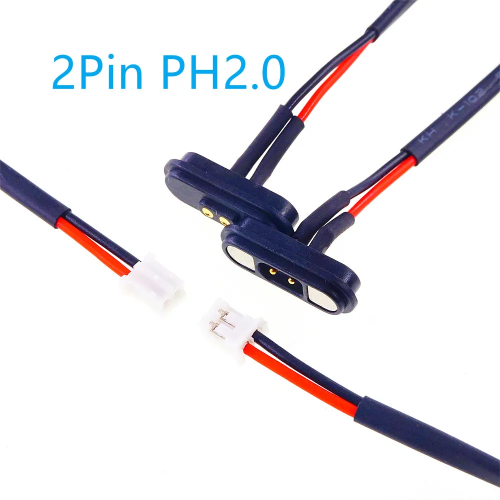 1 Set Magnetic Pogo Pin Connector 2 Pin Strong Force Female Pitch 2.8mm Pad Waterproof USB Cable Adapter 3A High Current view 5