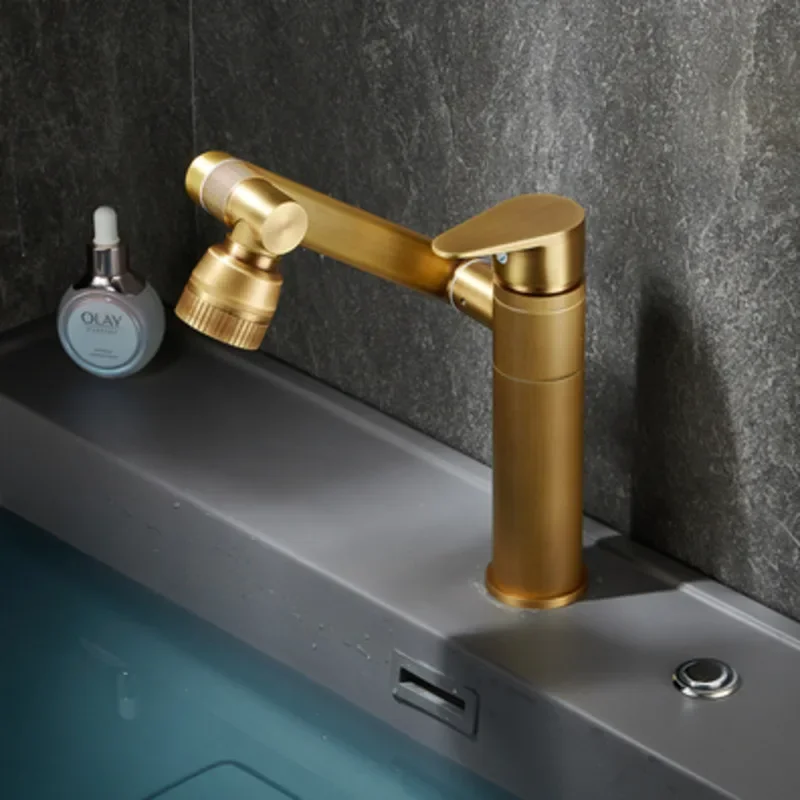 All Copper Bathroom Sink Mixer Universal Mechanical Washing Basin Faucet Cold And Hot Water Control Toilet Sink Enhancement