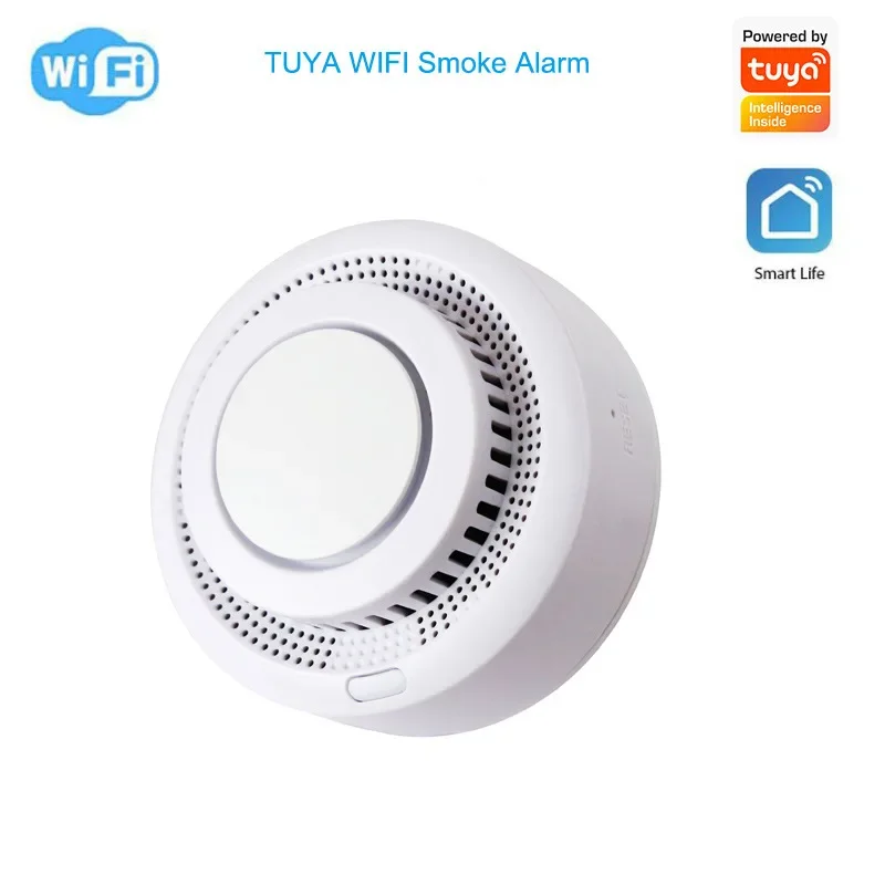 WiFi Fire Detector Smart Fire Alarm WiFi Battery-Powered Fire Detector Real-Time Home Security Wireless APP Notification