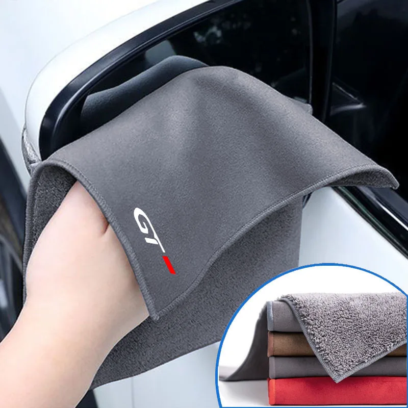 For Peugeot GT- 5008 3008 1007 206 207 301 307 308 408 508 Microfiber Towel Car Drying Towel Auto Plush Wash Towel Car Cleaning