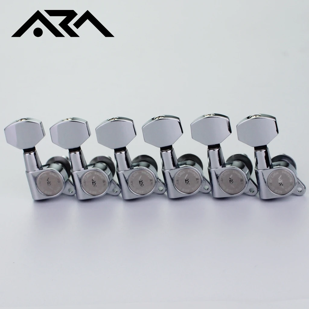 ARM Electric Guitar Machine Heads Tuners for ST TL Tele Silver Tuning Pegs Chrome