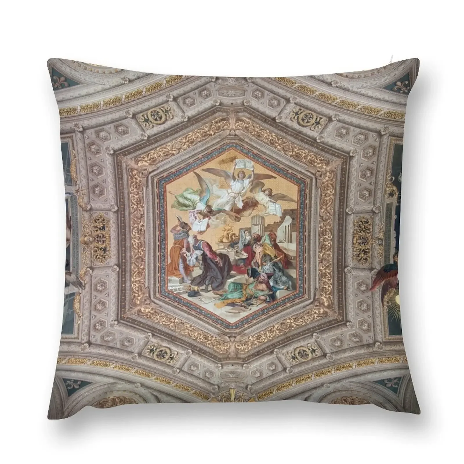 Vatican Ceiling Fresco V Throw Pillow Christmas Covers Pillow Decor Decorative Cushion pillow