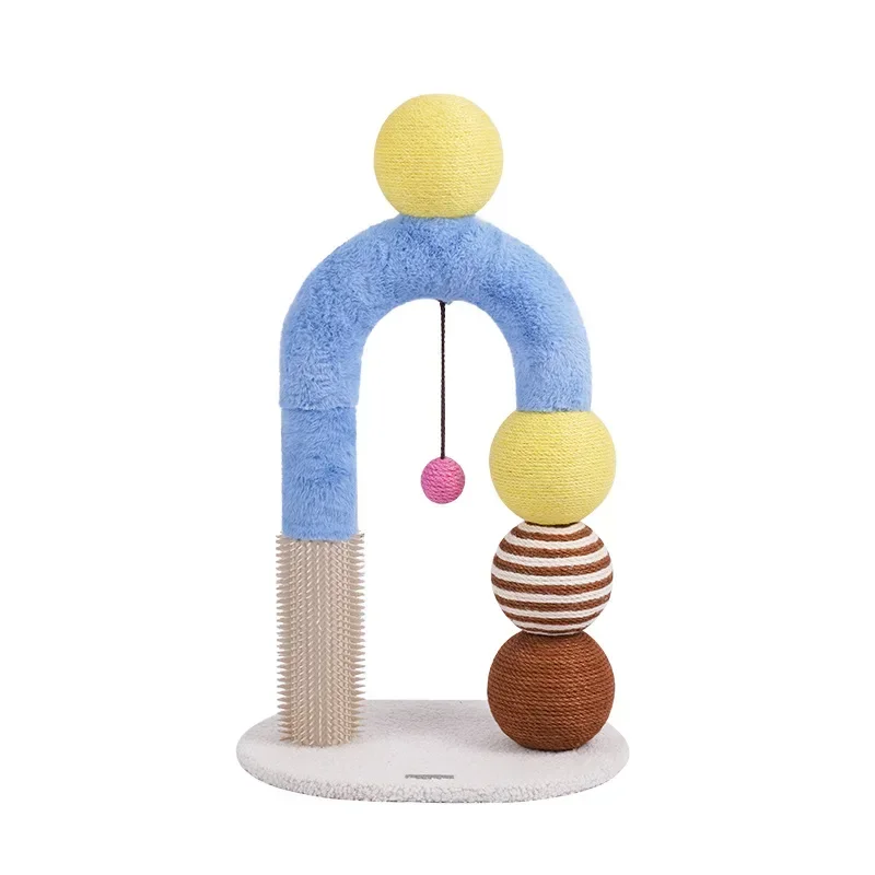 Cat scratching board Vertical hemp rope Cat scratching column Cat scratching board  ball does not drop crumbs Cute  toys