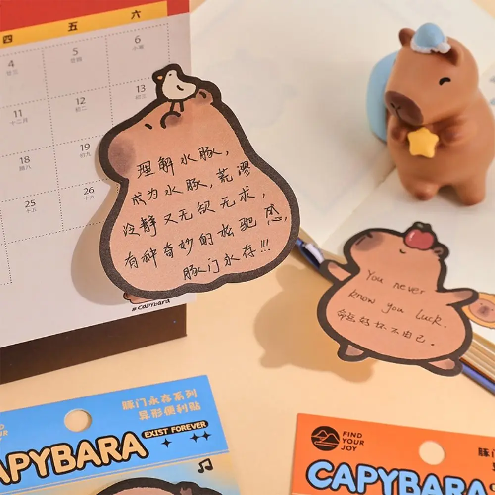 Writing Pad Kawaii Capybara Memo Pad N Times Cute Note Paper Cartoon Sticky Notes Note Pad Decor