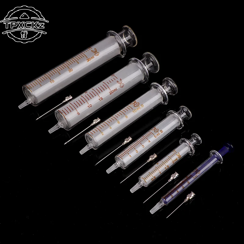 1/2/5/10/20/30ML Flux Metal Needle Transparent Glass Syringe For Mobile Phone Repair Mounting Oil Soldering Flux Syringe Tool