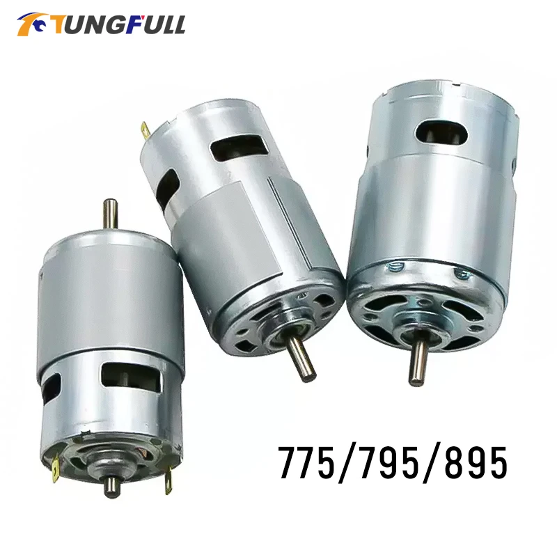 High Power DC Motor Spindle 775 795 895 Large Torque Ball Bearing 3000-12000 RPM Electronic Component Motor for CNC Machines