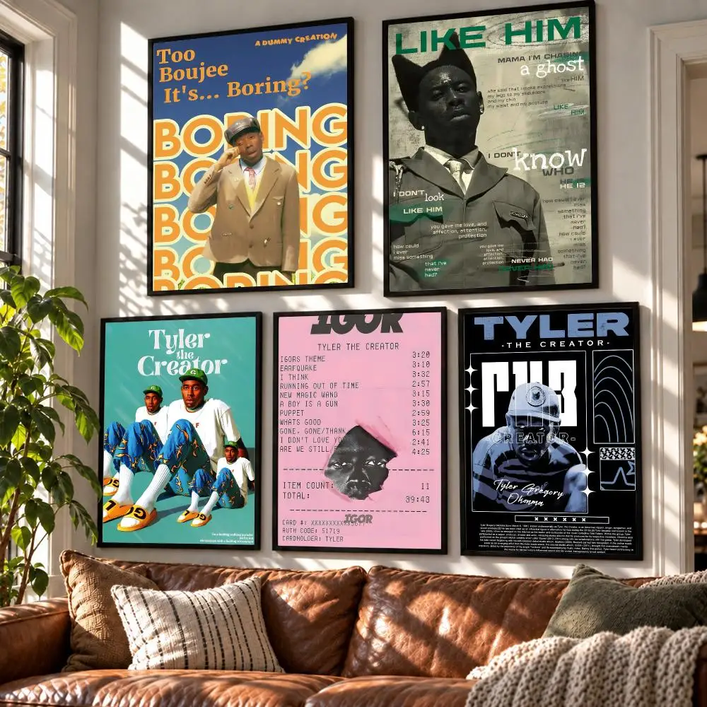 music Tyler The Creator Poster HD Poster Self Adhesive Waterproof Wall Art Print Bedroom Living Room Modern Decor Gift