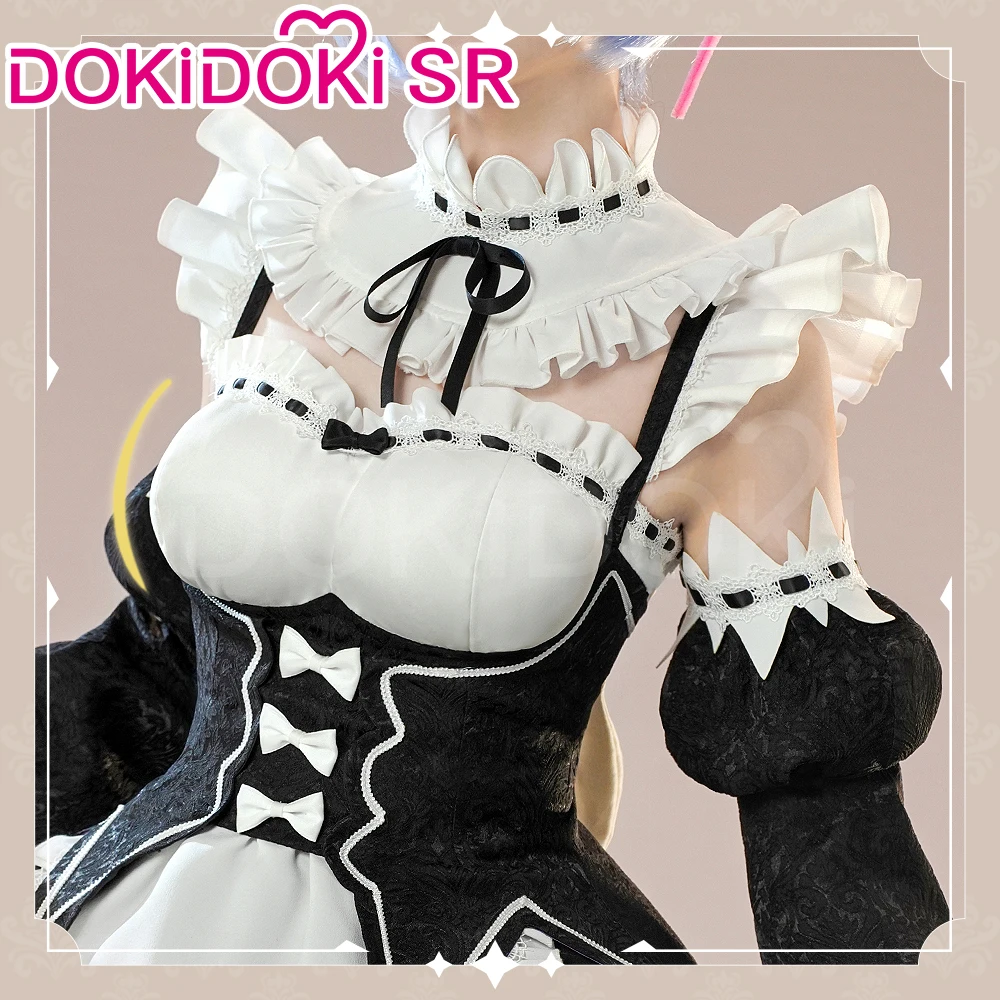 Remm/Ramm Cosplay Costume Anime Cosplay DokiDoki-SR Women Cute Maid Uniform Costume Remm Cosplay