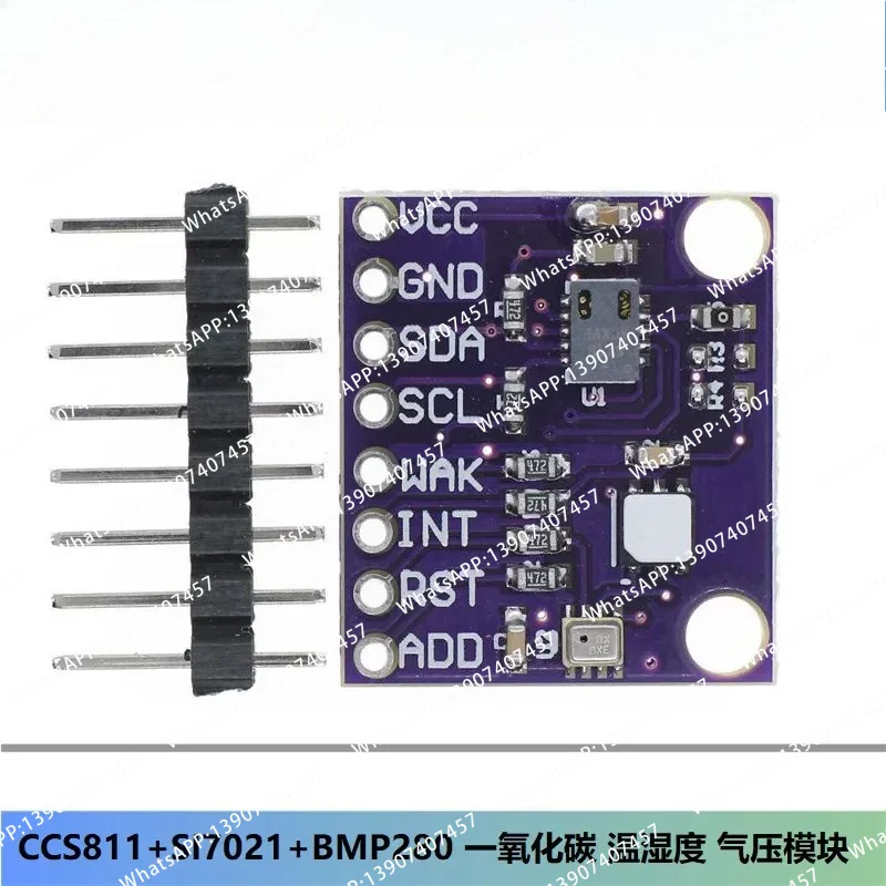 CCS811+Si7021+BMP280 Carbon Monoxide, Temperature and Humidity, Height, Three-in-one Module