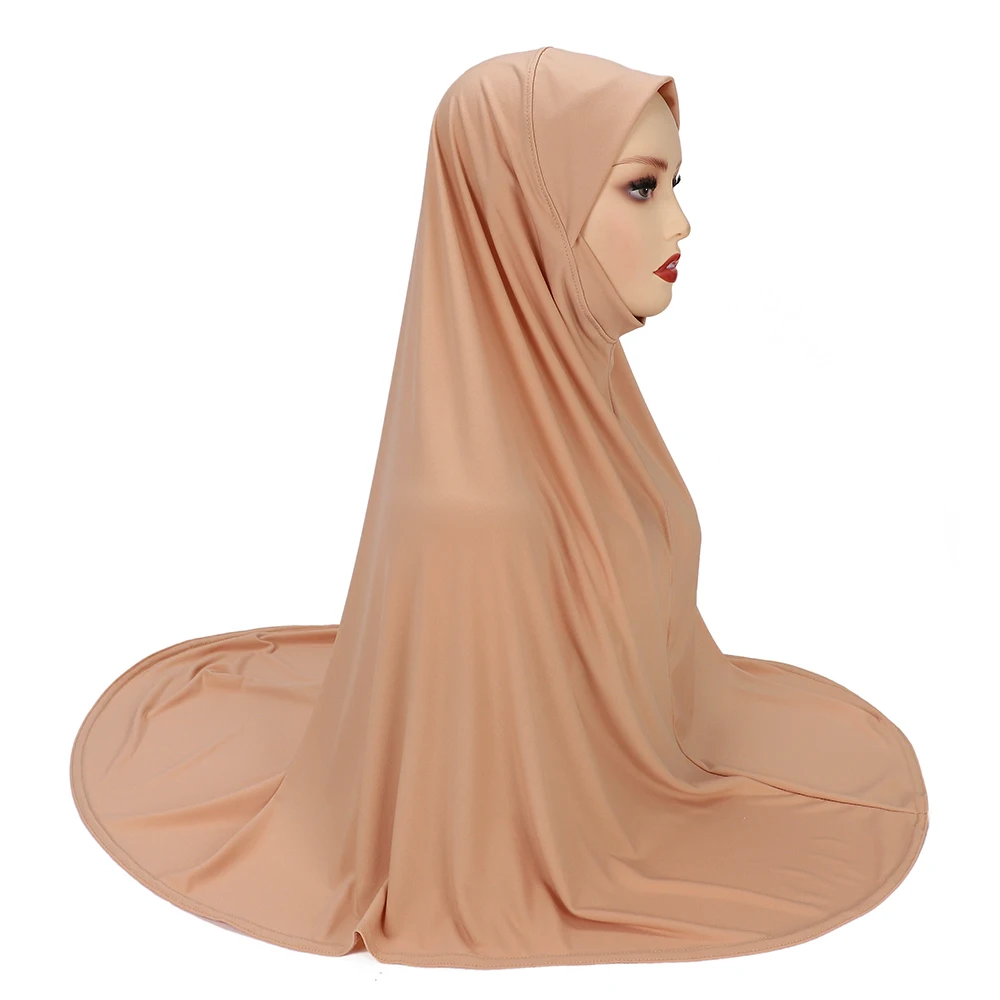 Groot formaat klaar om moslim hijab XL maat Jersey Instant hijab sjaal lichte tulband Maleisische sjaal leverancier te dragen