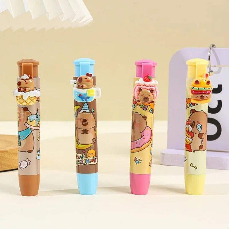 24-pcs-ロット漫画カピバラ消しゴムかわいい筆記用具鉛筆消しゴム文房具プレゼント学用品