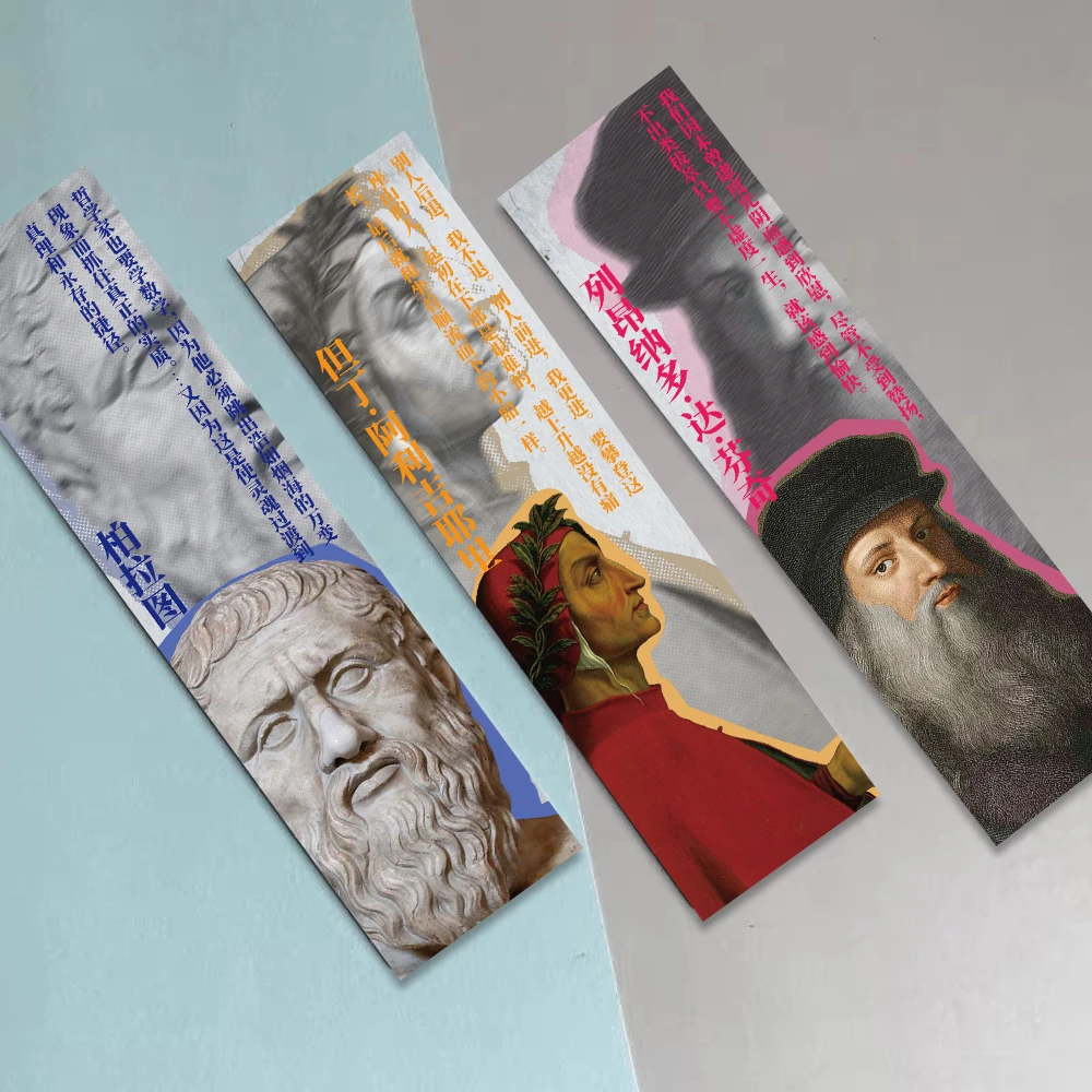 

30PCS World Philosophy Writers Bookmarks Literary And Creative Students Read Book Pages With Creative Paper Cards