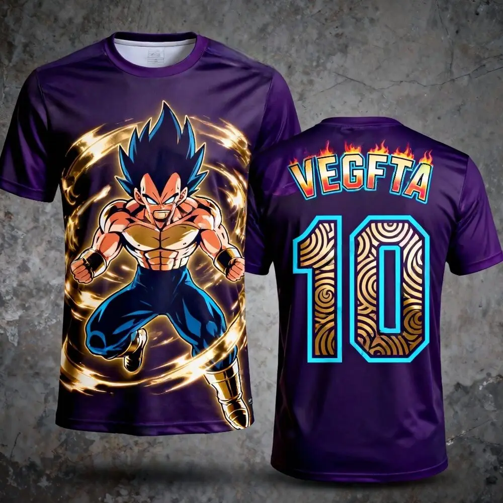 2026 Sommer Neue Anime Dragon Ball Z Sonderedition Fußballtrikot T-Shirt Goku Vegeta Erwachsene/Kinder Spezielles Sport-T-Shirt