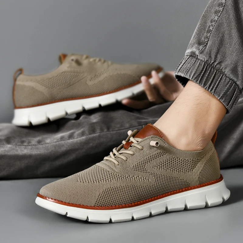 

Luxury Sneakers New Men Flat Sports Outdoor Walking Shoes Mesh Breathable Fitness Comfortable Leisure Loafers Zapatos De Hombre