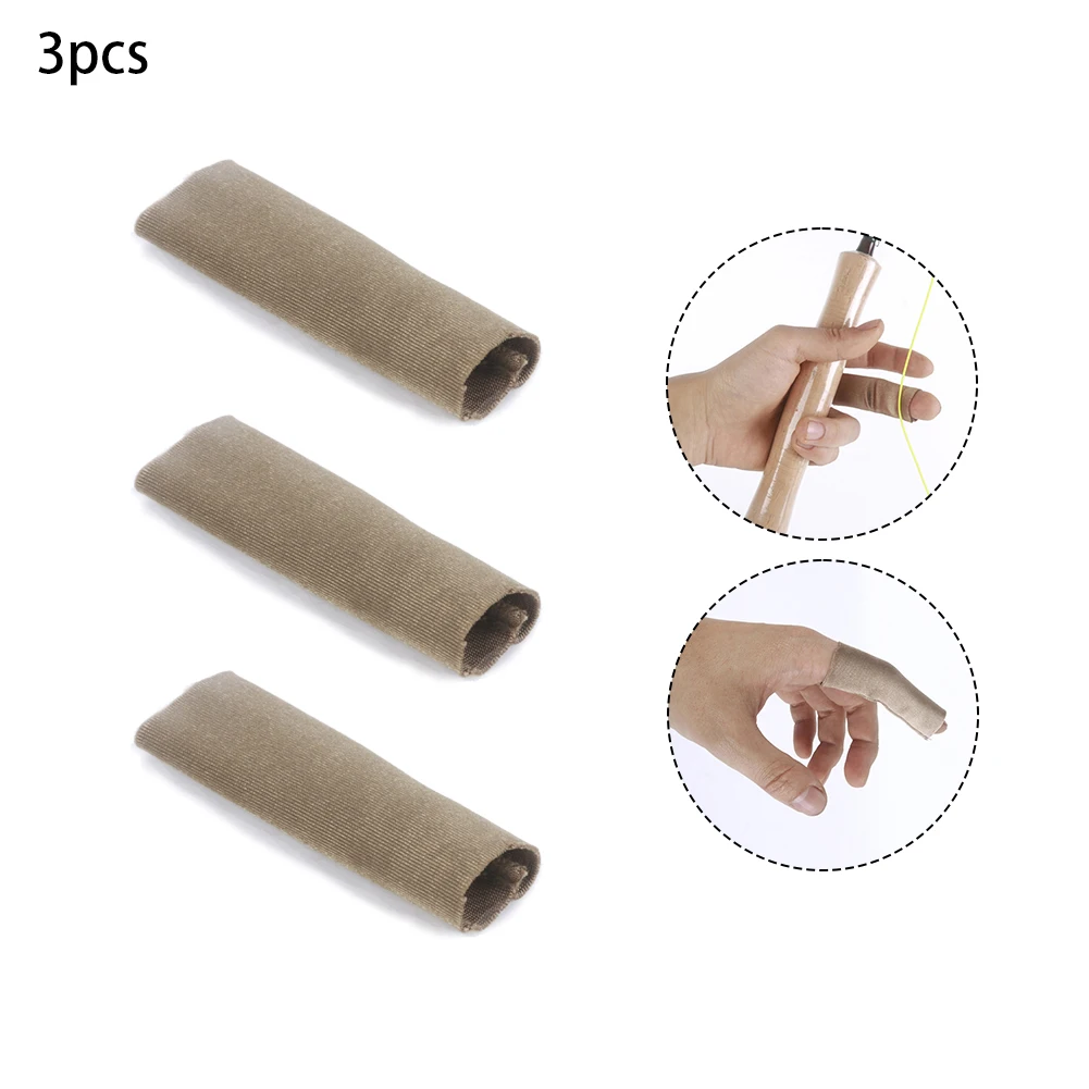 3pcs Finger Protectors Sleeve Nylon Elastic Finger Protectors Sleeve Finger Cot Fly Fishing Line Stripping Guard Line Cleaner