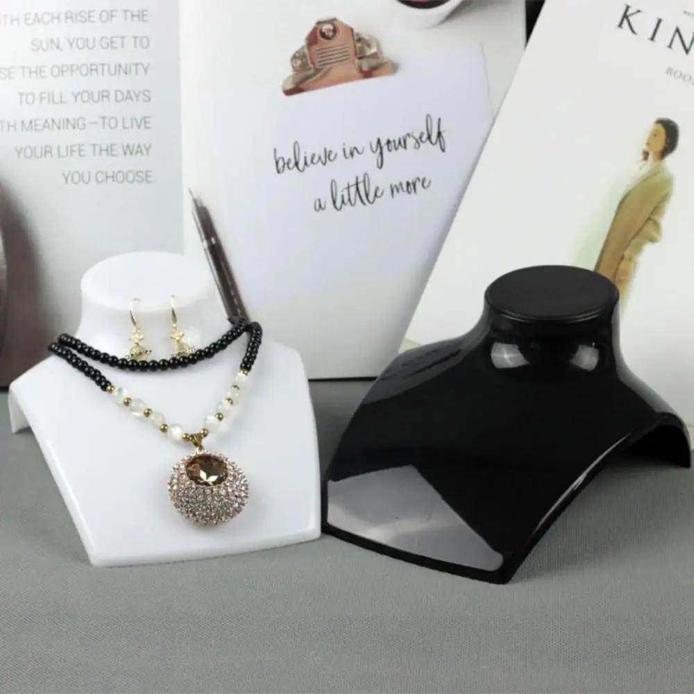 

Horizontal Mannequin Necklace Stand Acrylic Jewelry Holder Necklace Bust Stand Earrings Display Stand Shop Display Rack