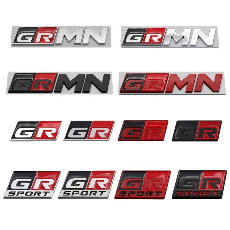 Car Rear Trunk Emblem Sticker for Toyota GR Sport MN Hiace Hilux Rav4 Supra Camry Crown CHR Body Decal Exterior Accessories