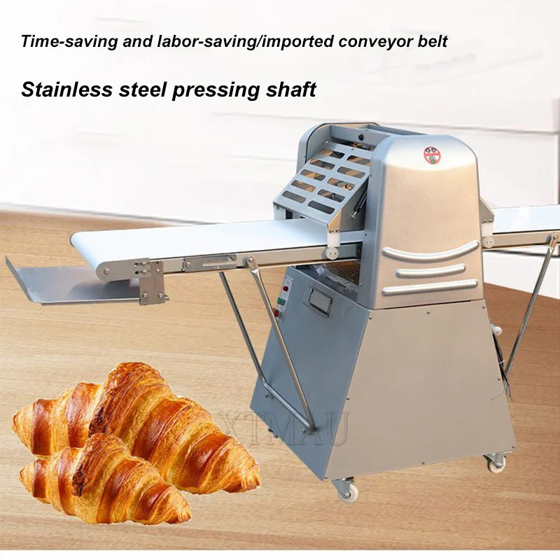 Automatyczna maszyna do walcowania ciasta z pionowym stojakiem Maszyna do walcowania ciasta na stole Robot kuchenny Maszyna do rogalików