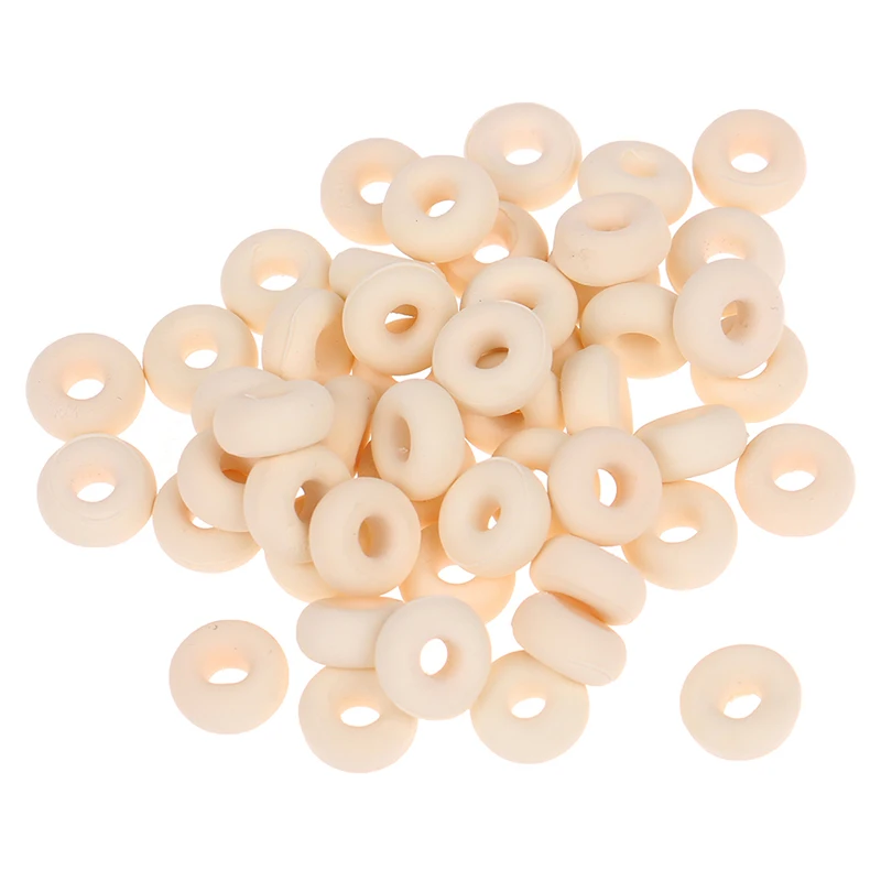 Anel de borracha liso para estilingue, 50pcs, elástico liso, laço livre, cabeça rápida, redonda Cabeça de ligação, acessórios do estilingue