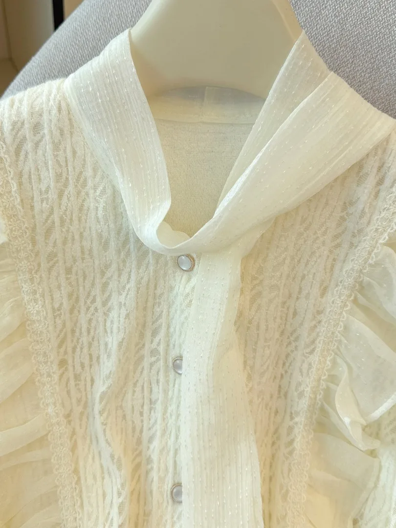 Csa de Manga Larga para Mujer, Forrada de Felpa, con Encaje y Borde Pado, Estilo Informal, para Otoño e Invierno, Ropa ...