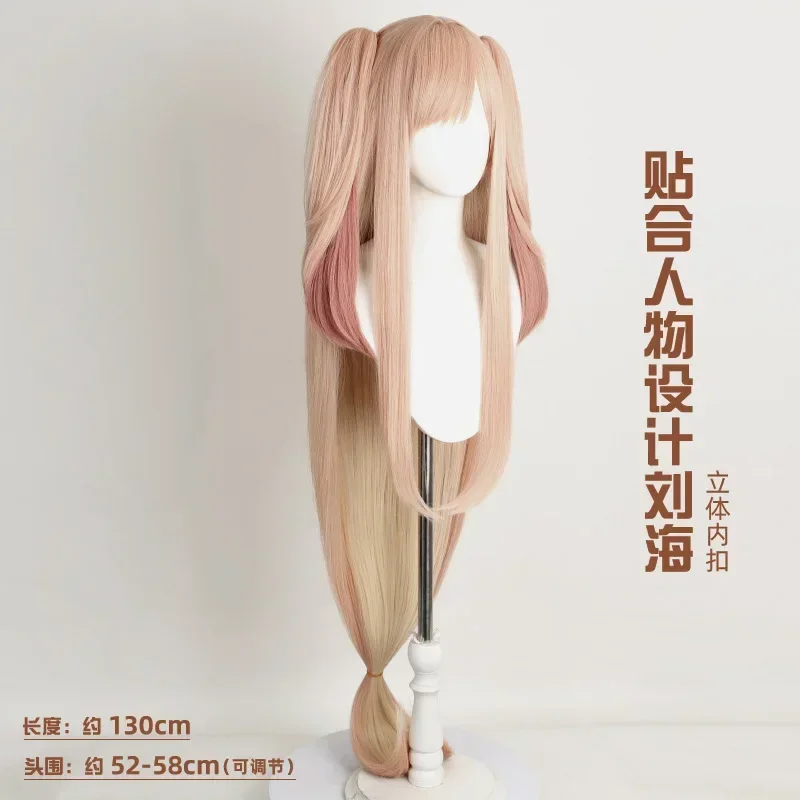 Synthetic Long Cosplay Wig with Natural Scalp Top Split Two-Tone Gradient Curly Hair for Festival Carnival Party Anime Styling