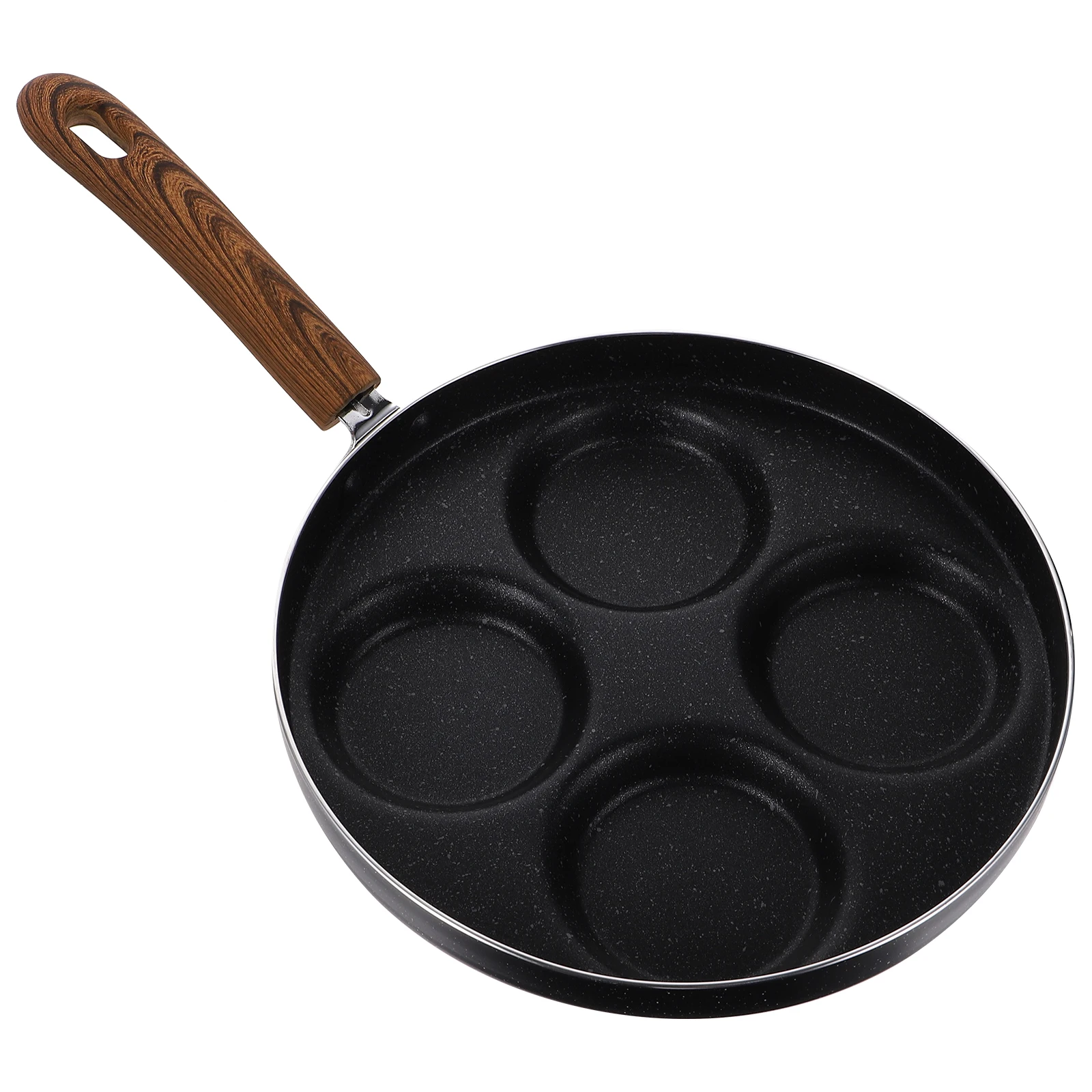 

Non stick Frying Pan 3 Cup Love Omelet Cooker Breakfast Skillet Even Heating Wear resistant Bottom Multi hole Sub packing Plate