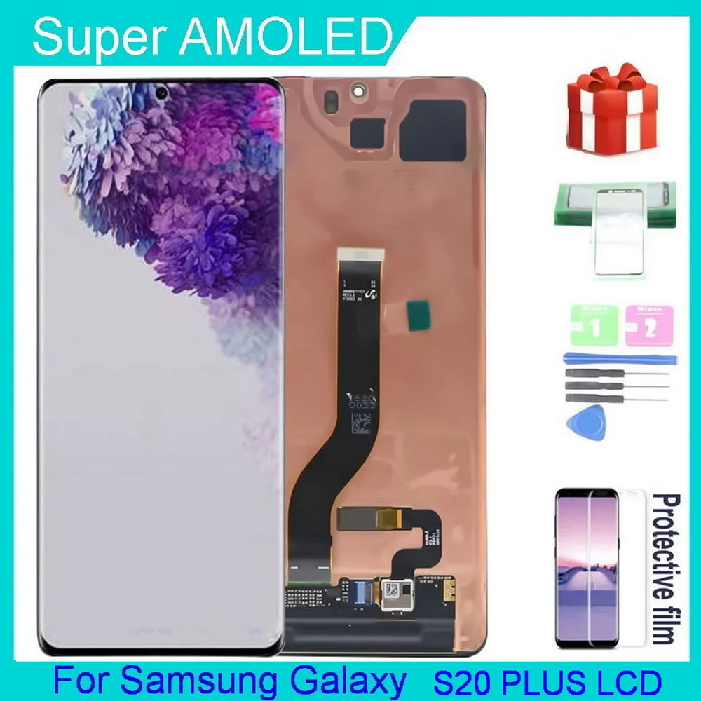 С дефектами Amoled для Samsung Galaxy S20 Plus G985F G985 G986B/DS, ЖК-дисплей, сенсорный экран, дигитайзер в сборе, 100% тестирование