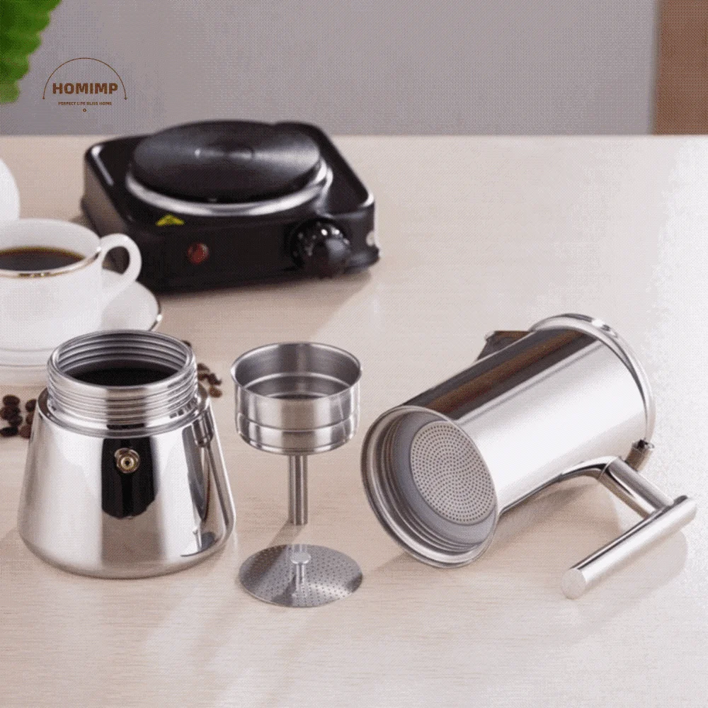 

Кофейник из нержавеющей стали (200/300/600 мл), антиоксидантный, для эспрессо, герметичный, усиленный, для мока