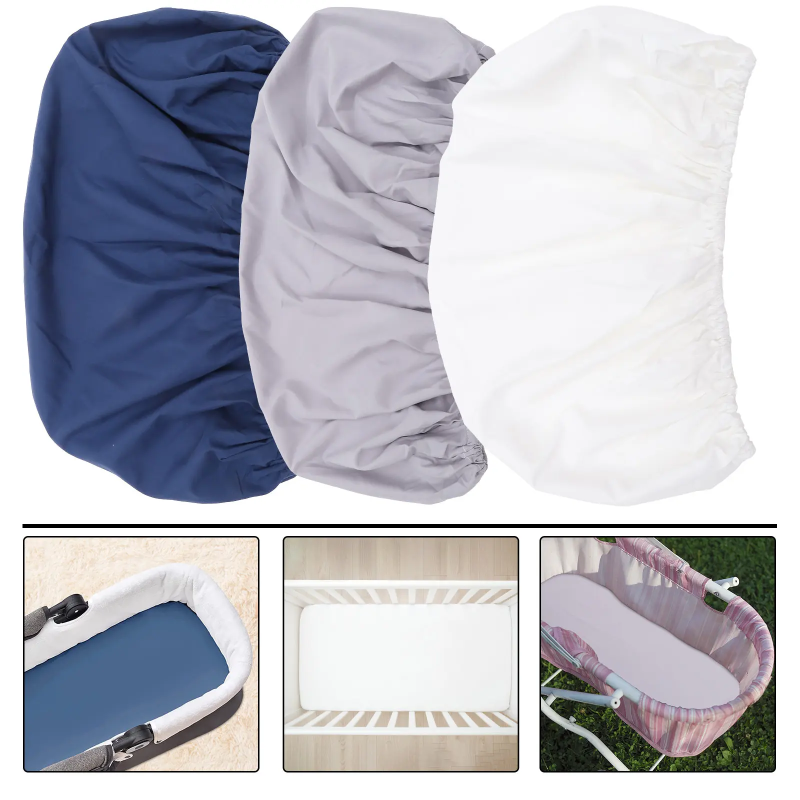 

Комплект из 3 простыней для детской кроватки из микрофибры: комфортные, дышащие, для детских кроваток и использования малышами