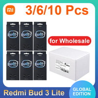 3/6/10 Pcs Global Version Xiaomi Redmi Buds 3 Lite Bluetooth Headset Ture Wireless Earphones In-Ear Music Earbuds for Wholesale