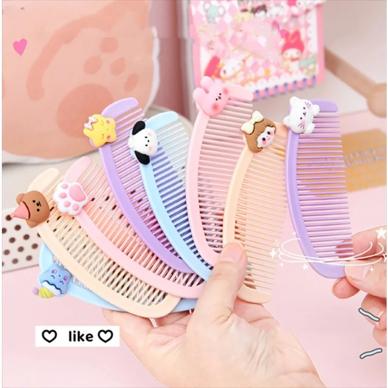 Cute Pattern Fruit Hair Comb Kids Hairdressing Comb Anti-static Comb Fine-toothed Combs Not Hurt the Head Hair Styling