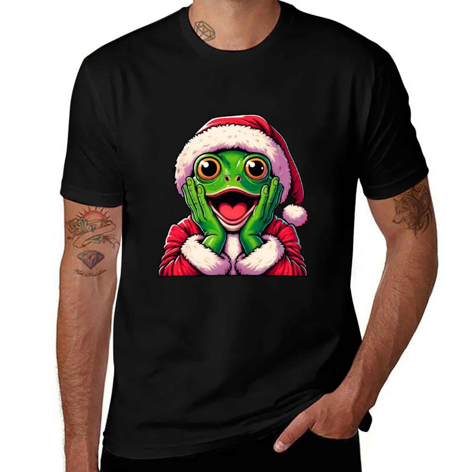 

Funny Christmas Frog T-Shirt t shirt custom print graphic t shirts for man t shirt for man T-Shirt