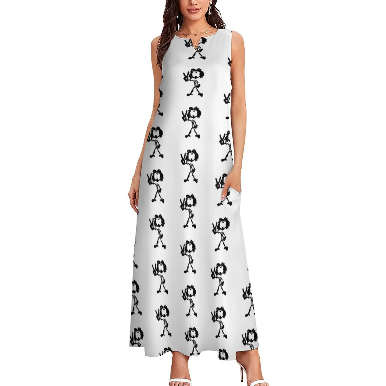 Simple Peace Out Long Dress dress women summer 2024 Dresses gala birthday dresses for women