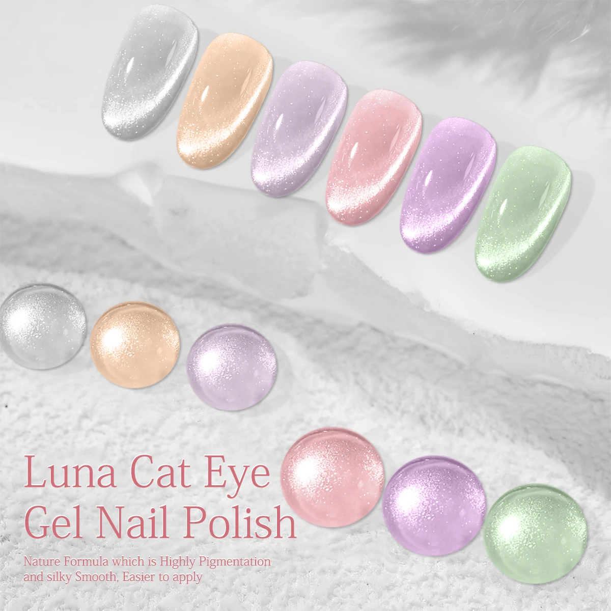 FTMY Single Jar Moon White Cat Eye Gel-nagellak beschikt over een hoogglans, doorschijnend maanwit cat-eye-effect. Geschikt voor na