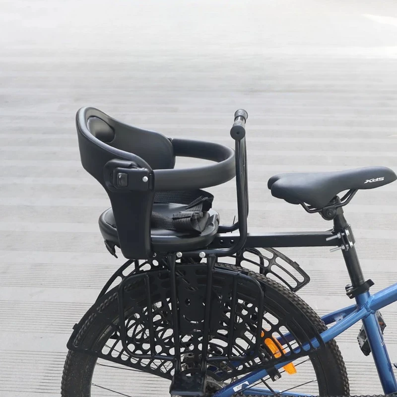 Mountain Bike Child Seat Bicycle Children Saddle Back Baby Rear Seat Rear Baby Child Safety Seat Guardrail Aluminum Support Rod view 3