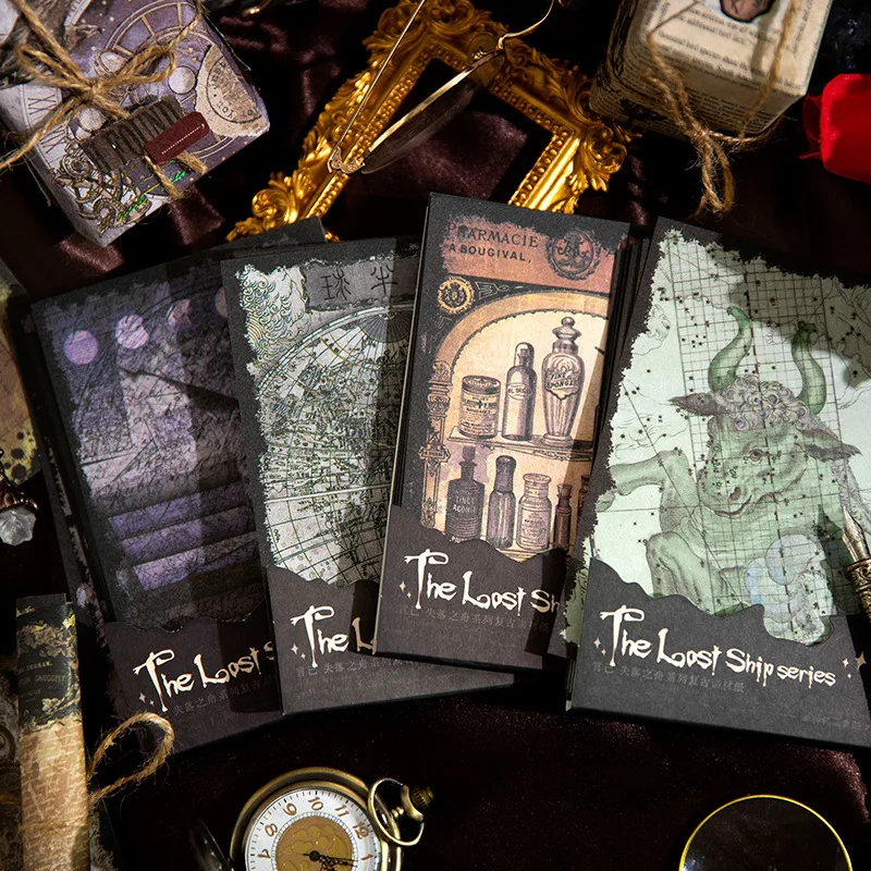 40Pcs/lot Retro Dark Style Material Paper Gothic Mystery Style Journal Decor Pack