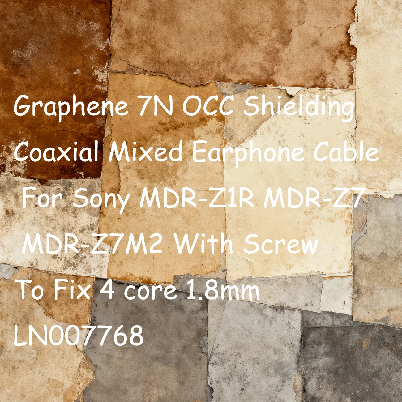 Graphene 7N OCC Shielding Coaxial Mixed Earphone Cable For Sony MDR-Z1R MDR-Z7 MDR-Z7M2 With Screw To Fix 4 core 1.8mm LN007768