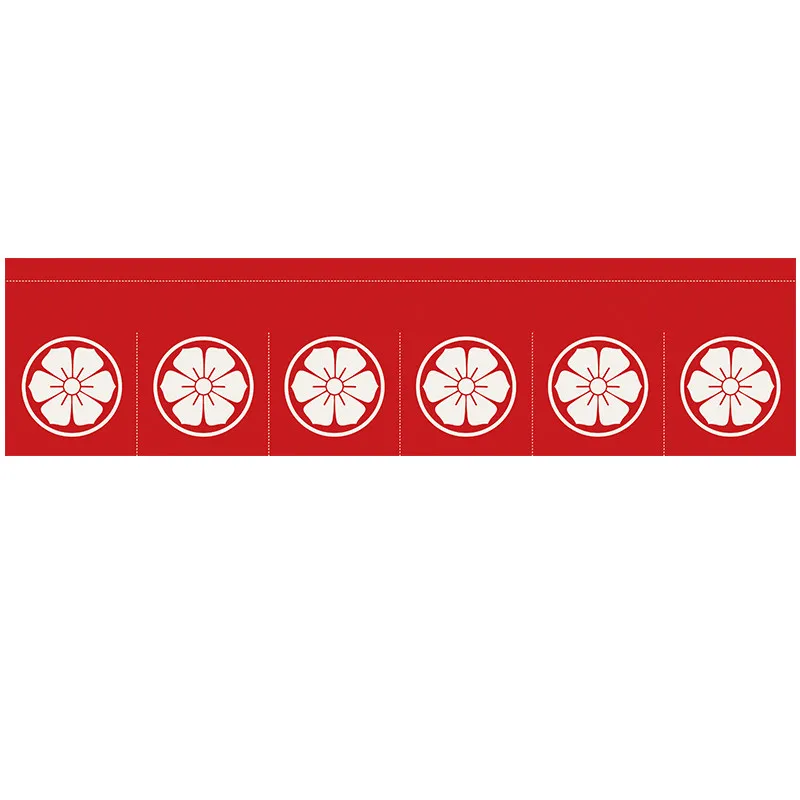 Japanese-style Printed Horizontal Curtain Sushi Restaurant Izakaya Door Curtain Kitchen Partition Shop Decoration Short Curtain