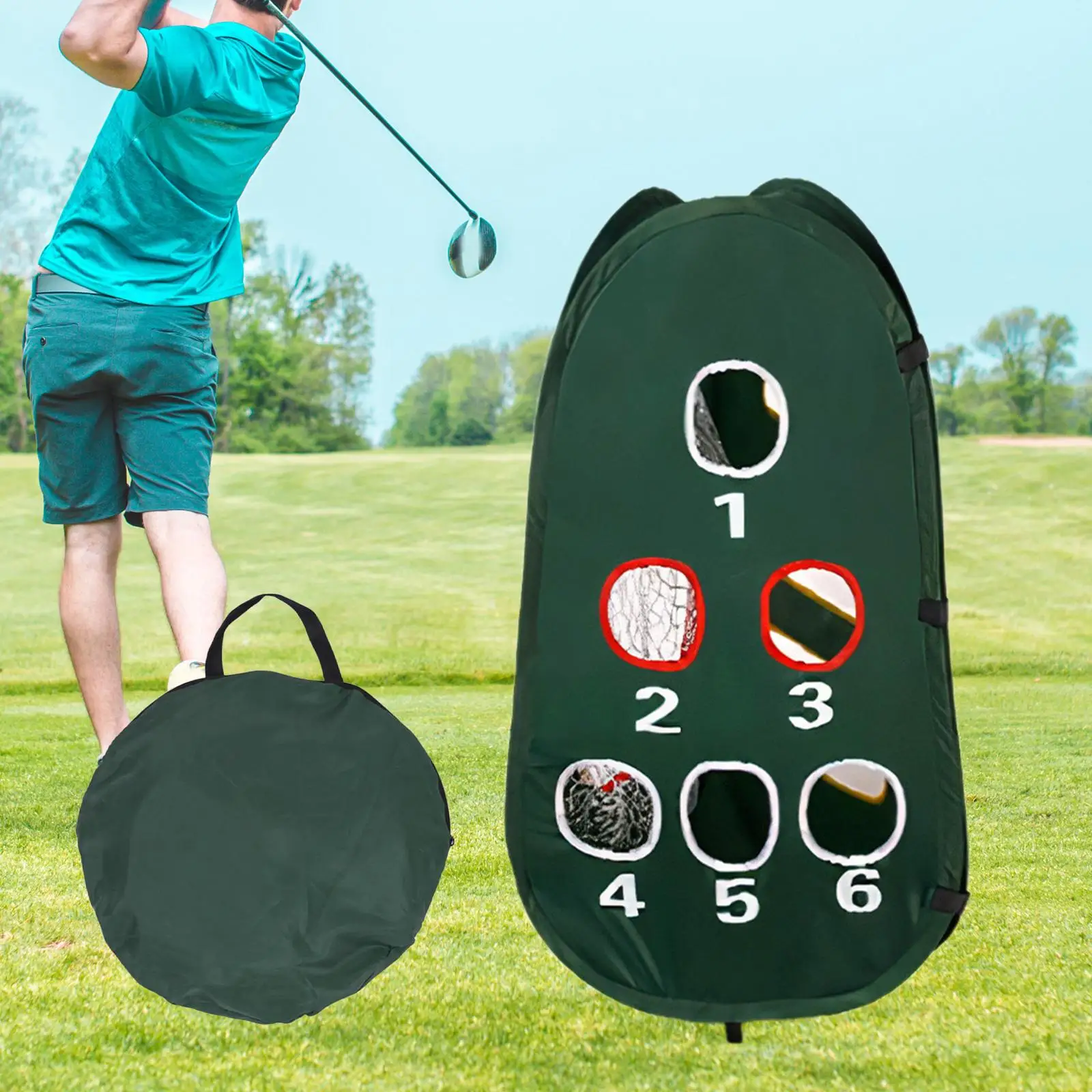 

Golf Chipping Net with Carry Bag for Indoor Outdoor, Backyard, Driving Range