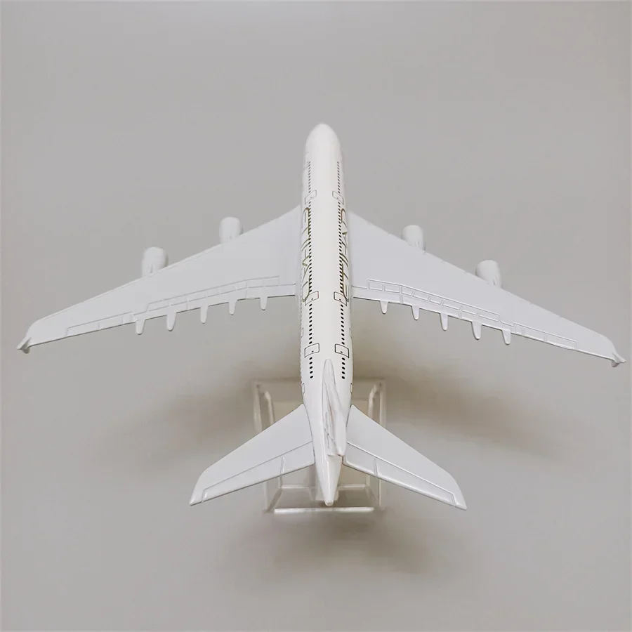 Alloy Metal Air Etihad A380 Airlines Airplane Model Etihad Airbus 380 Airways Diecast Plane Model Aircraft w Stand Gifts 16cm