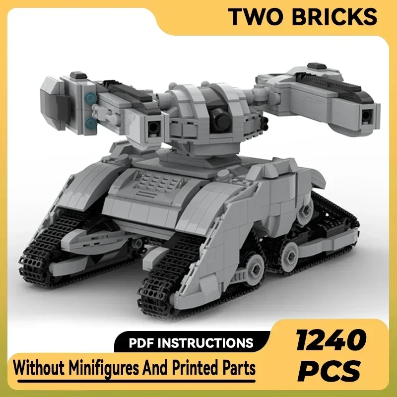 Moc tijolos de construção modelo militar mech tanque caçador assassino x2 tecnologia blocos modulares presentes brinquedos natal diy conjuntos montagem