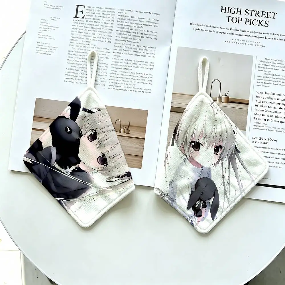 Y-Yosuga-No-Sora-Drama Polyester Cotton Hanging Kitchen Towel, Soft Hand Wiping Towel, Reusable for Kitchen Bathroom Home