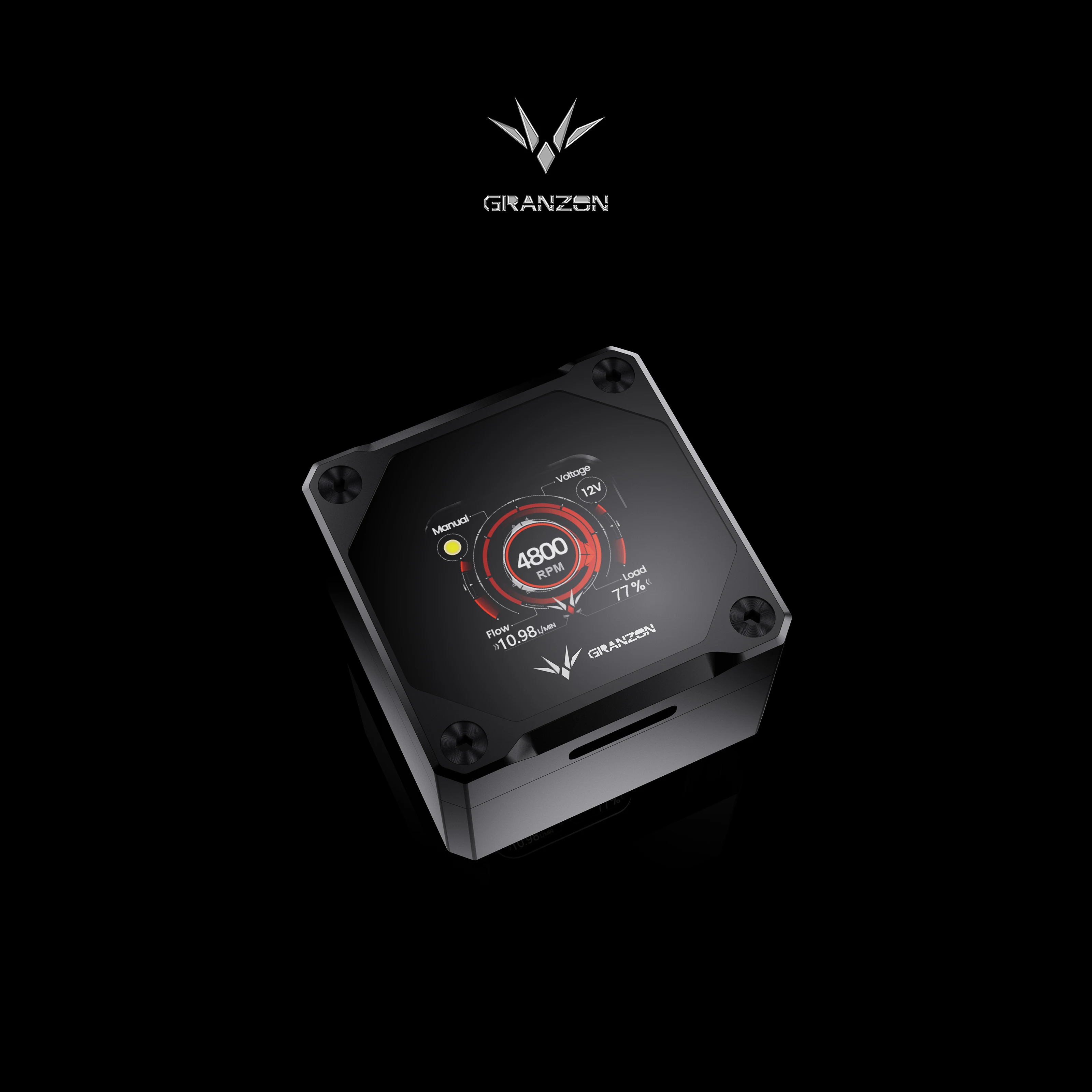 Granzon PWM DDC Water Pump Maximum Flow Lift 6 Meters 700L/H Wireless Speed Control 4800RPM Digital Display Cooling Radiator GFM